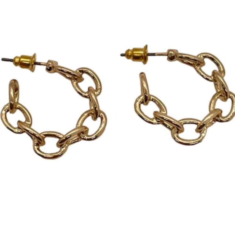 ⭐️❤️ FREE Chain Hoop Trendy Boho Hipster Hippie Art Deco Farm Hip Lock Earrings
